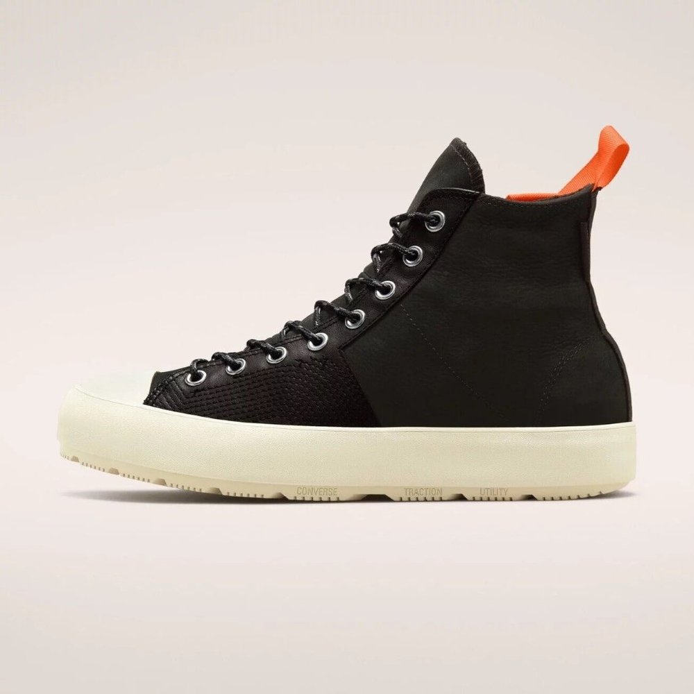 NIB Converse Chuck 70 Explore Waterproof Black/Bold Manderin/String 171439C US M